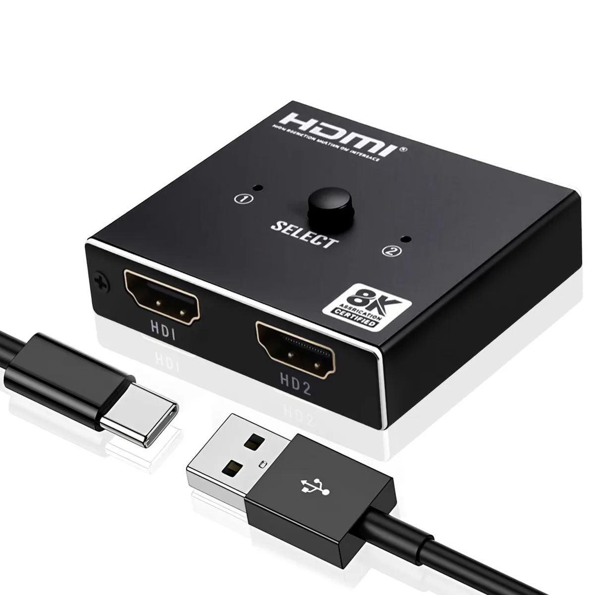 Vszerda Vszerda HDMI Bidirectional Switch 3 Port 8K 60Hz USB-C Power — product photo