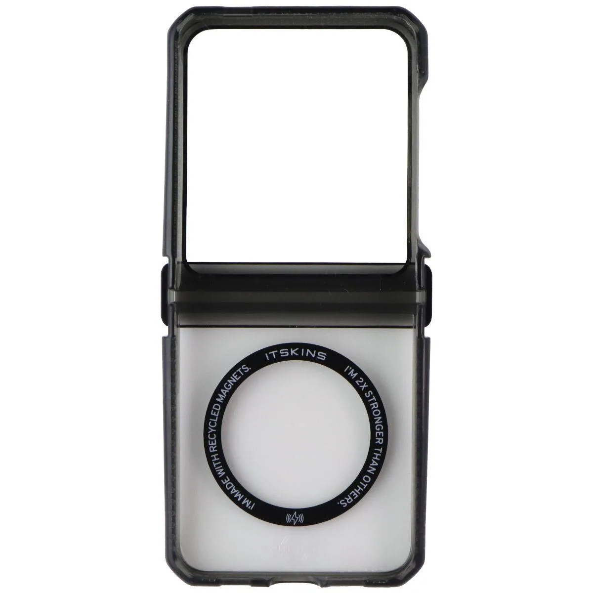 ITSKINS ITSKINS Hybrid_R Clear Hinge Case for Galaxy Z Flip6 - Black/Clear — product photo