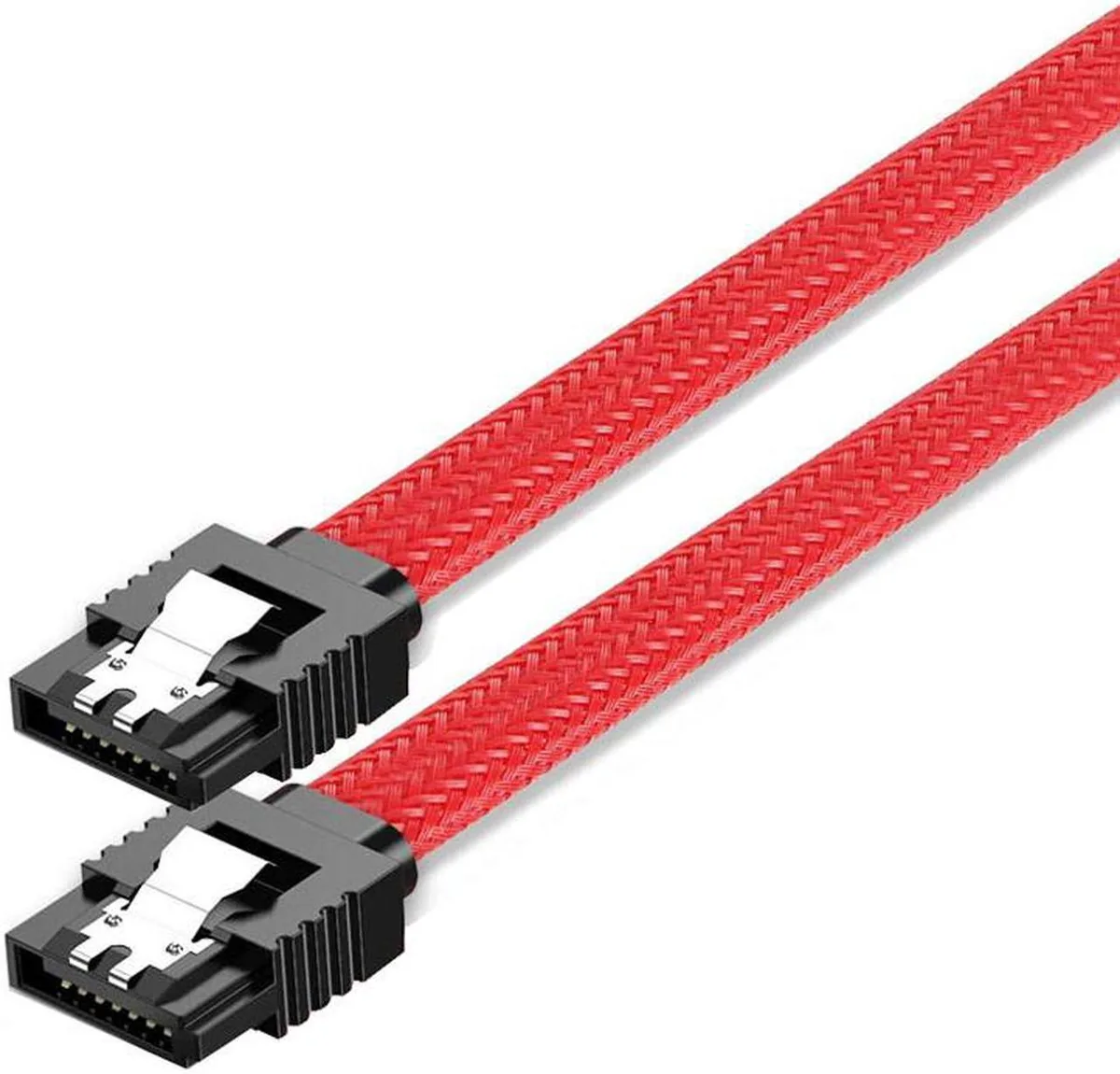 Vszerda Vszerda SATA 3.0 cable 18 inches red 180 degree latch — product photo