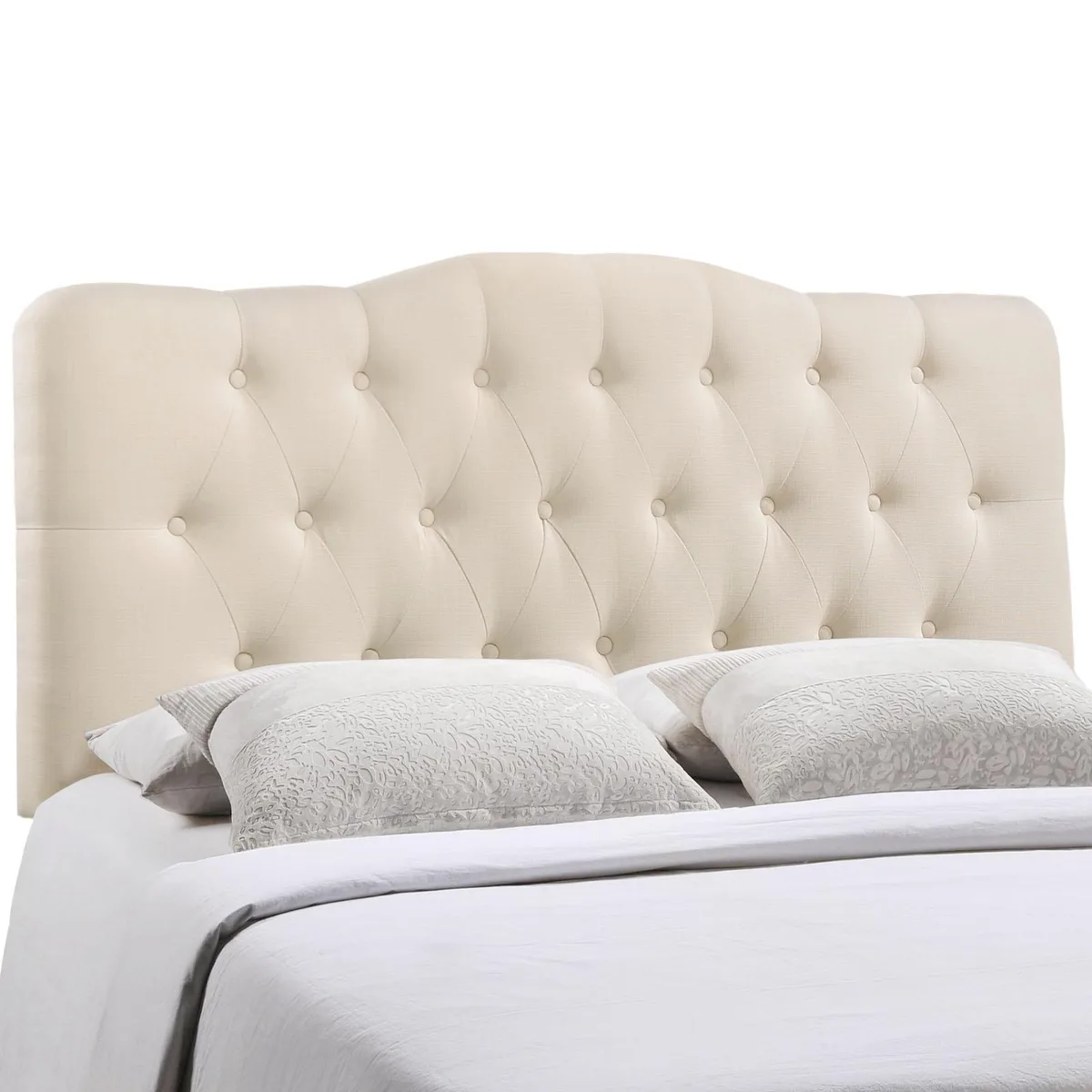 Modway Furniture Modway Furniture Annabel Queen Upholstered Headboard Ivory 62"W 48.5-56"H — product photo