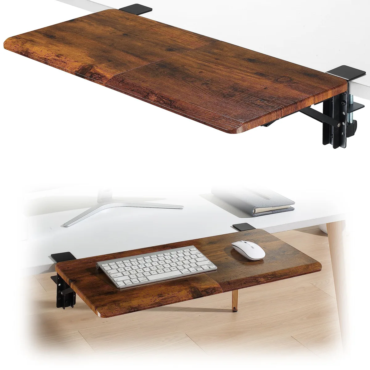  ETHU MYEH04WB Keyboard Extender Tray Walnut 25.6x11.4 — product photo