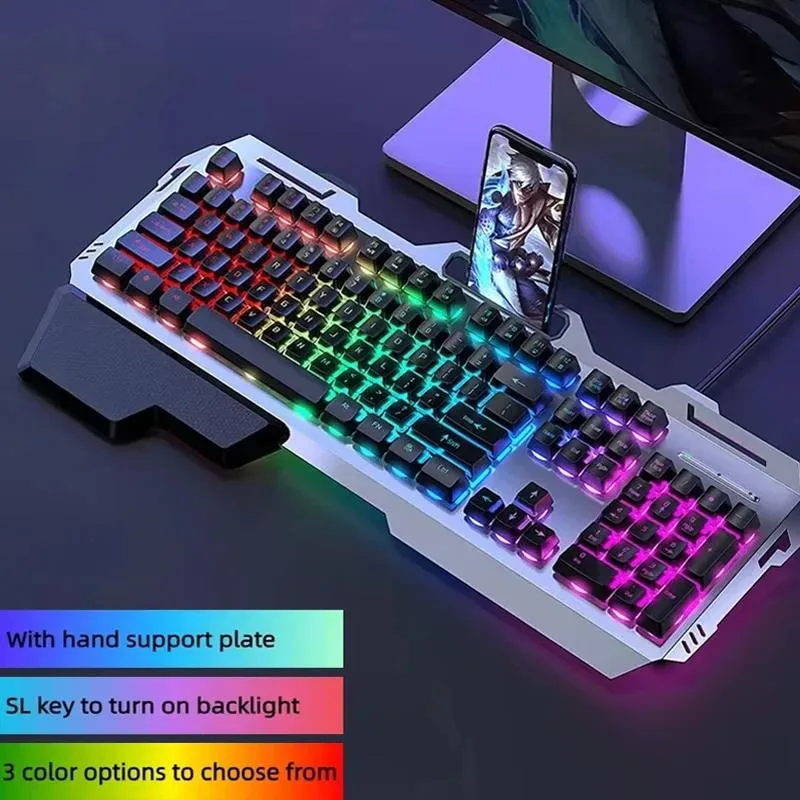 Corn Electronics Corn Electronics Gaming Keyboard Grey 104 Keys 1.5 m Cable — product photo