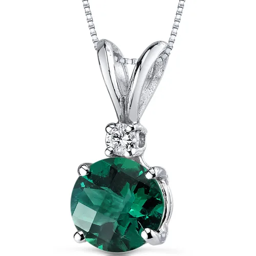 Oravo Oravo 14 kt White Gold 1.00 ct Emerald Pendant 0.92 ct 18 in — product photo