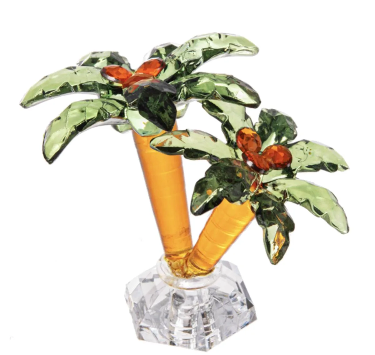 Ganz Ganz Acrylic Palm Tree with Coconuts Figurine 3 inch high — product photo