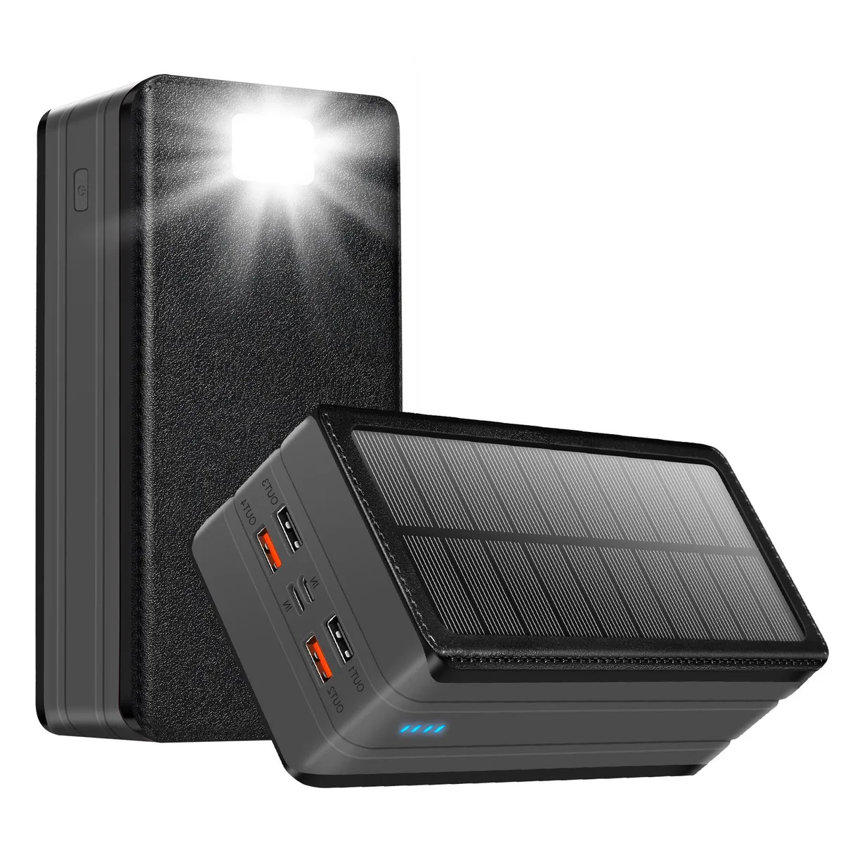 psooo psooo PS-8W+ 80000mAh Solar Power Bank Black — product photo