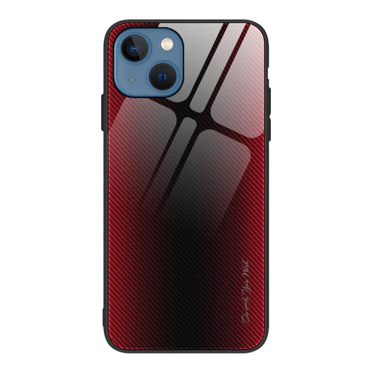 allentian allentian Texture Gradient Glass TPU Case for iPhone 14 Red — product photo