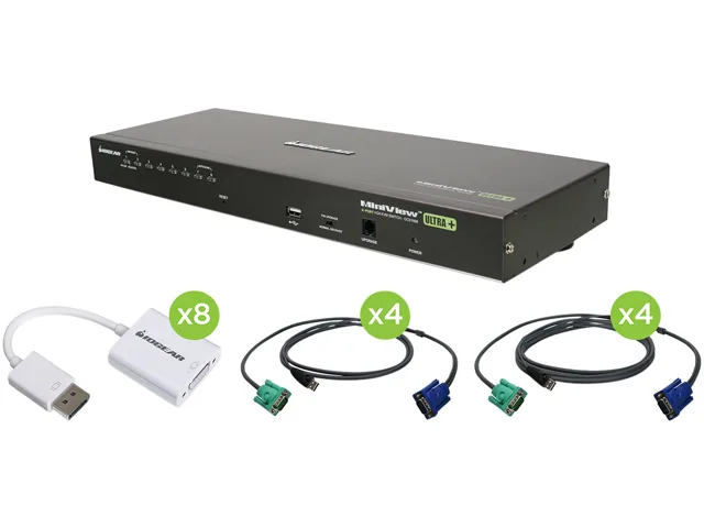 IOGEAR IOGEAR GCS1808DPKITU 8-Port USB PS/2 VGA DisplayPort KVM Switch Kit — product photo