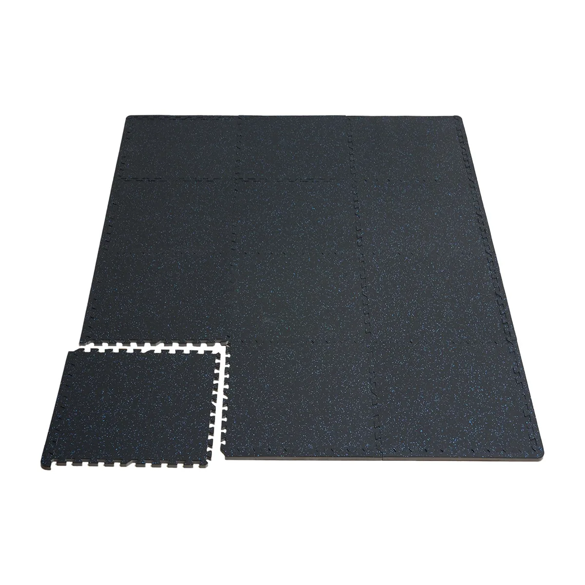 VEVOR VEVOR HRD-XJD6614-6B Interlocking Gym Mats 6 Tiles 25" 0.56" Black Blue — product photo