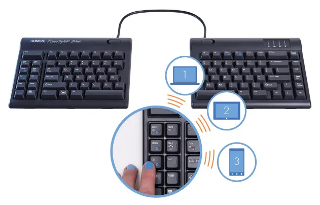 Kinesis Gaming Kinesis Gaming Freestyle2 Blue KB800PB-BT keyboard — product photo