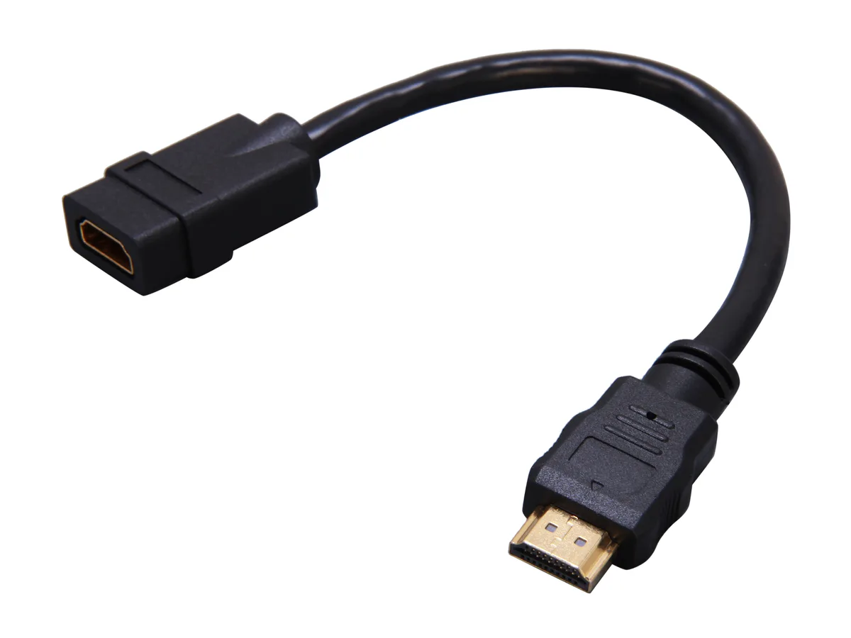 STARTECH STARTECH HDMIEXTAA6IN 6 in HDMI Port Saver Cable M/F — product photo