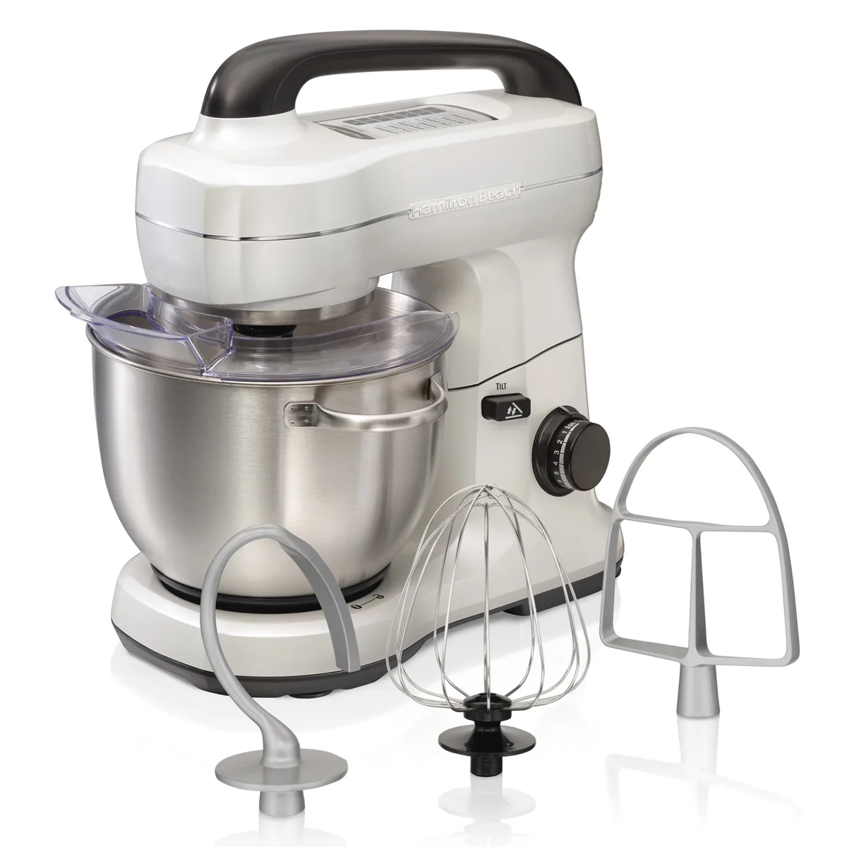 Hamilton Beach Hamilton Beach 63398 4 Quart Stand Mixer Pearly White — product photo