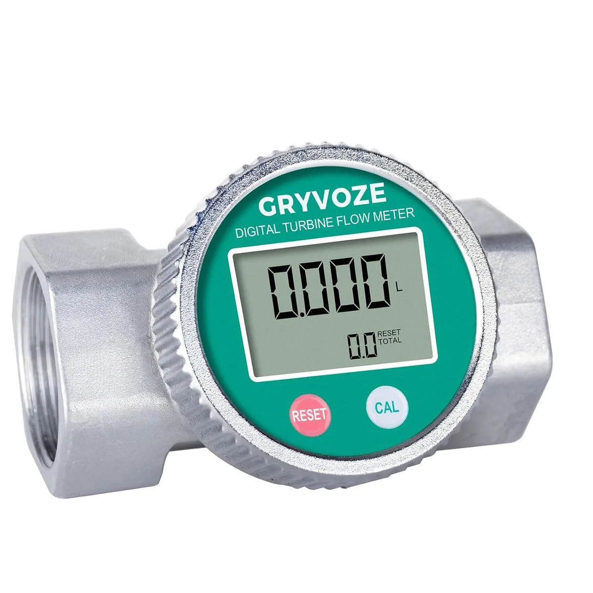 BFKK BFKK 1.5" Waterproof Water Flow Meter 10.5-74 GPM ±1% Accuracy 360° Rotatable Screen — product photo