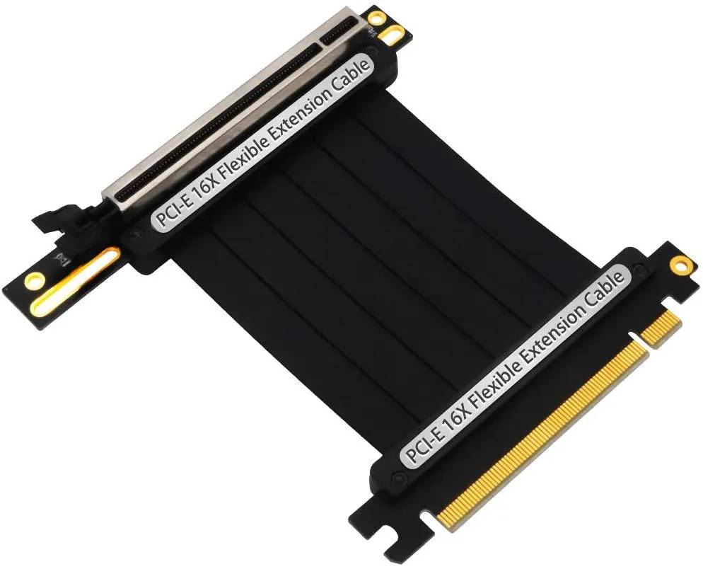 myVolts myVolts PCIe 3.0 x16 Riser Cable 20cm 90° Power LED — product photo