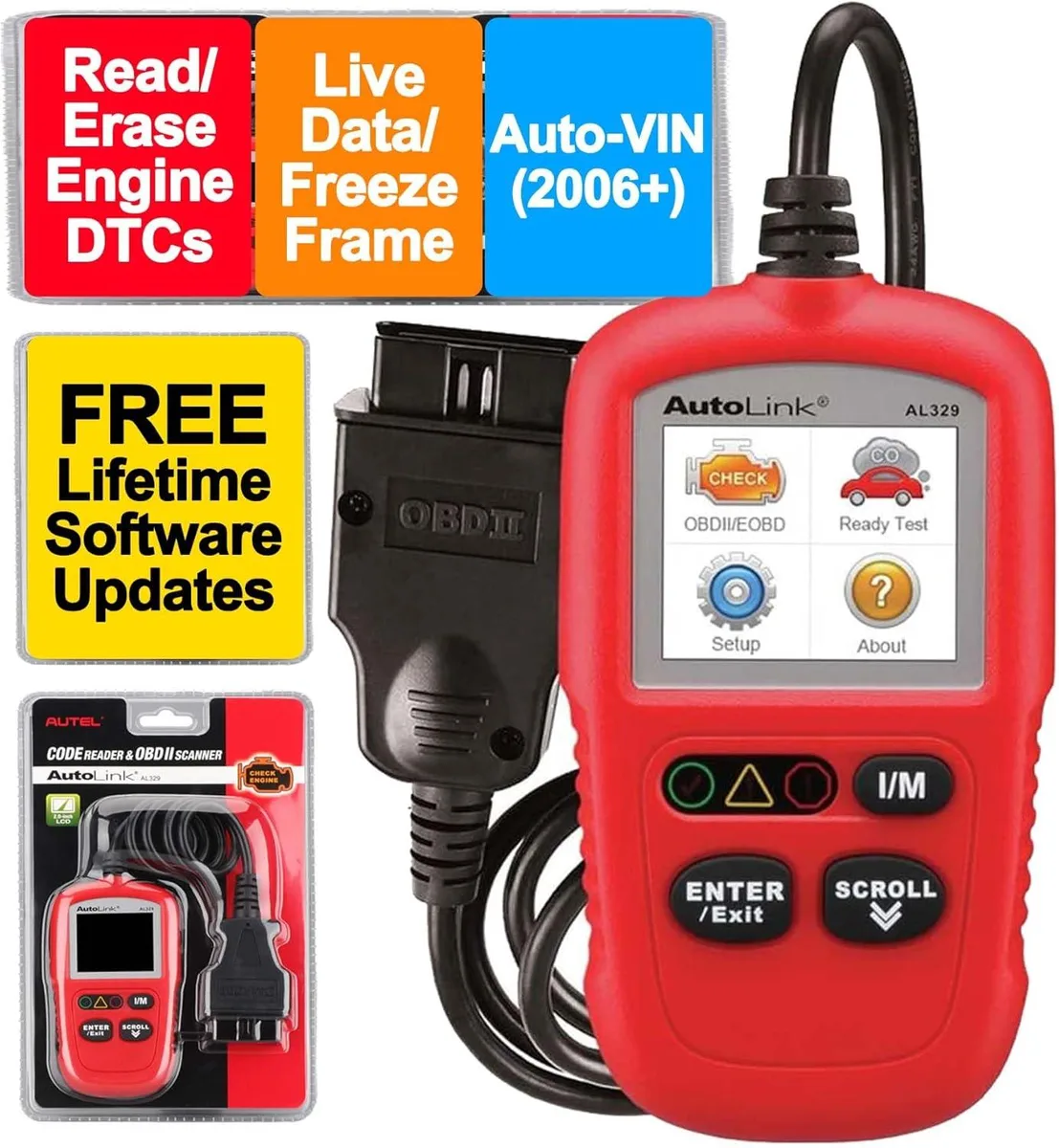 TAURKENAM TAURKENAM AutoLink AL329 OBD2/EOBD Code Reader car electronics accessory — product photo