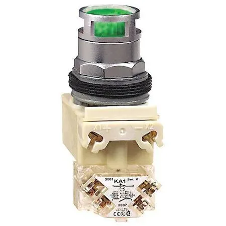 Schneider Electric Schneider Electric 9001K3L1GH13 illuminated push button 30 mm green 1NO/1NC IP66 — product photo