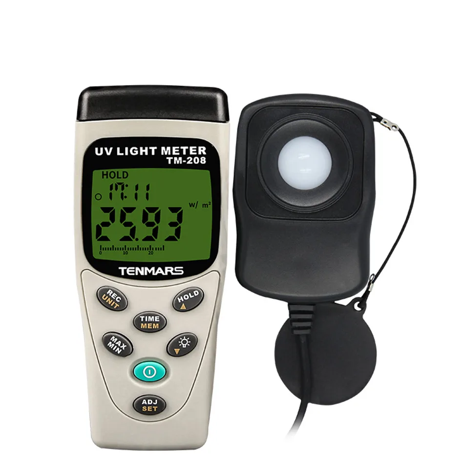 TENMARS ELECTRONICS TENMARS ELECTRONICS TM-208 UVA Solar Power Illumination Light Meter electrician tool — product photo