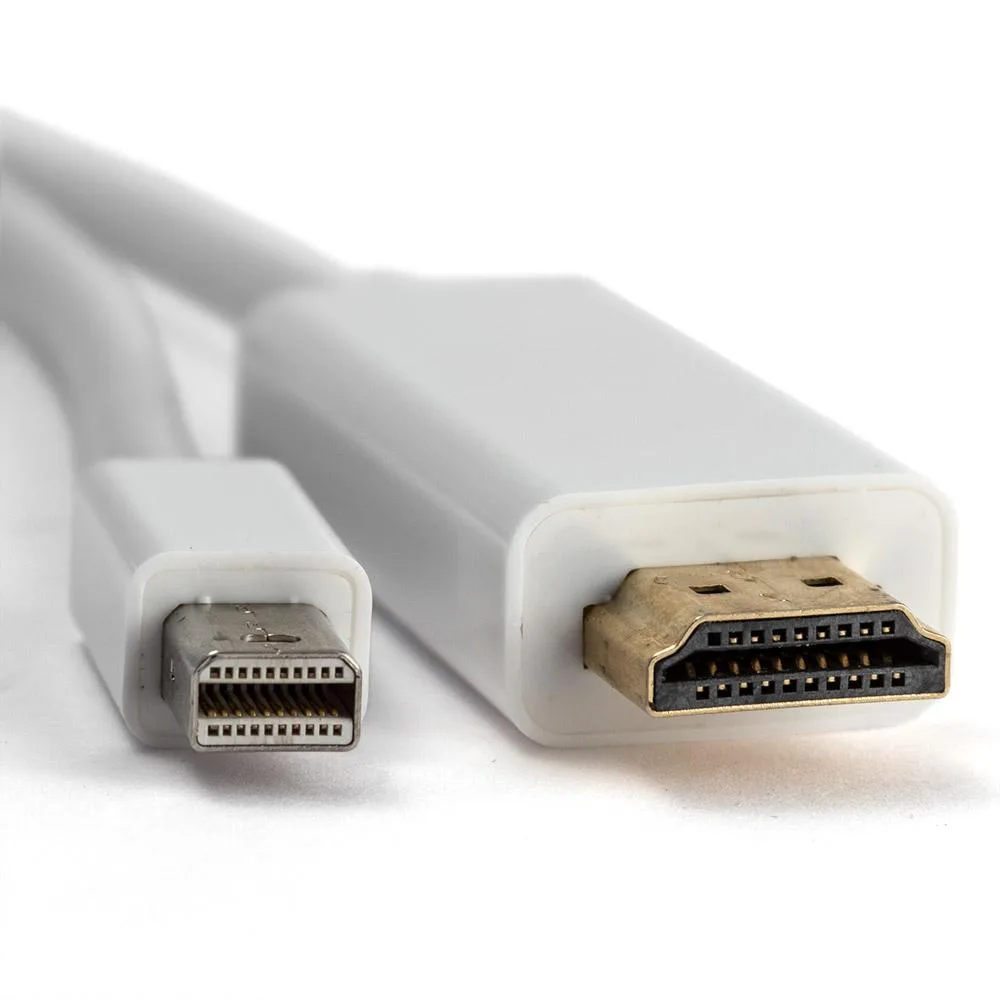 Centenex Electronics Centenex Electronics CBAPPLETHUND_HDMI_MM-WHITE mini displayport cable 10 ft white — product photo