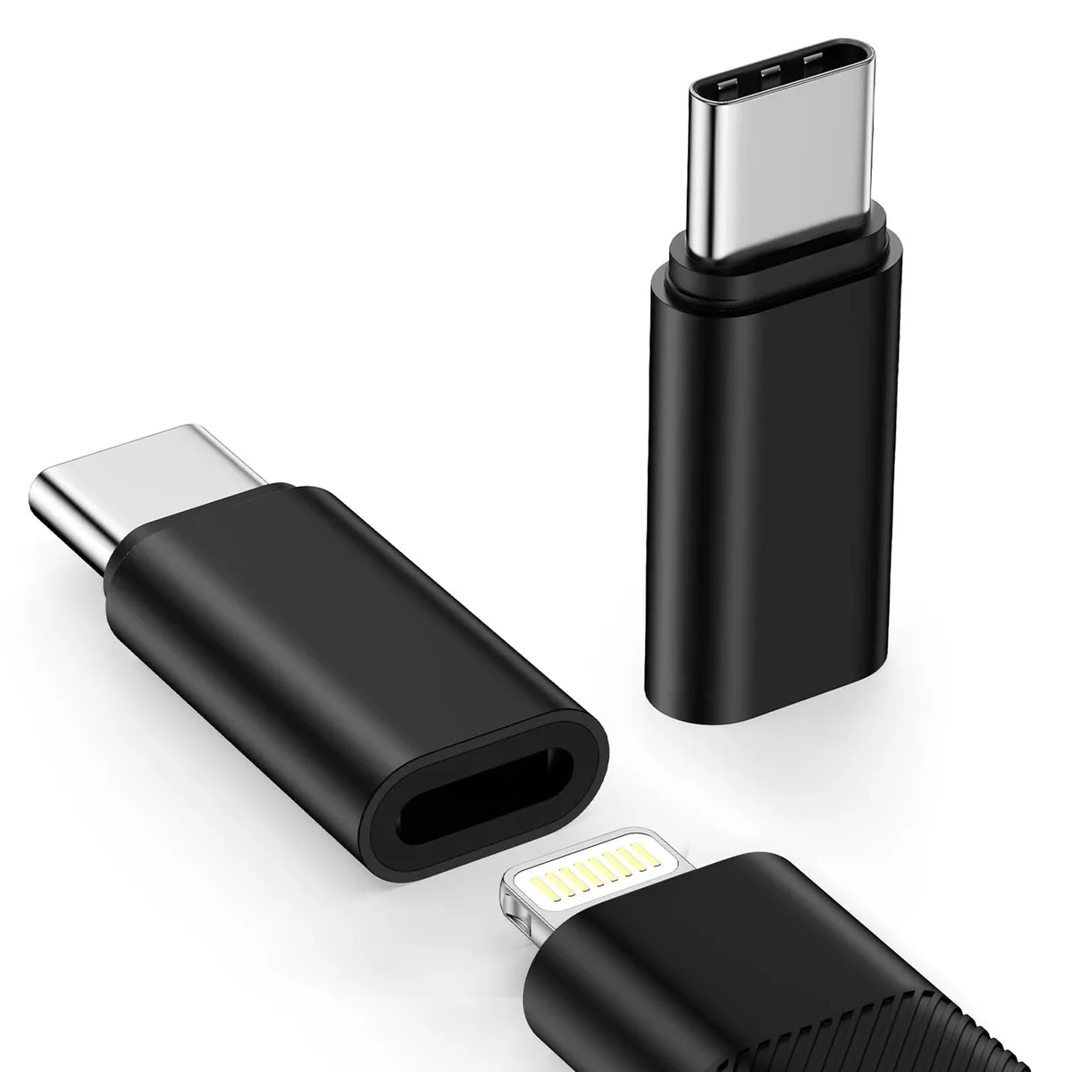  USB C to Lightning Adapter 2 Pack MFi Certified 480Mbps — product photo