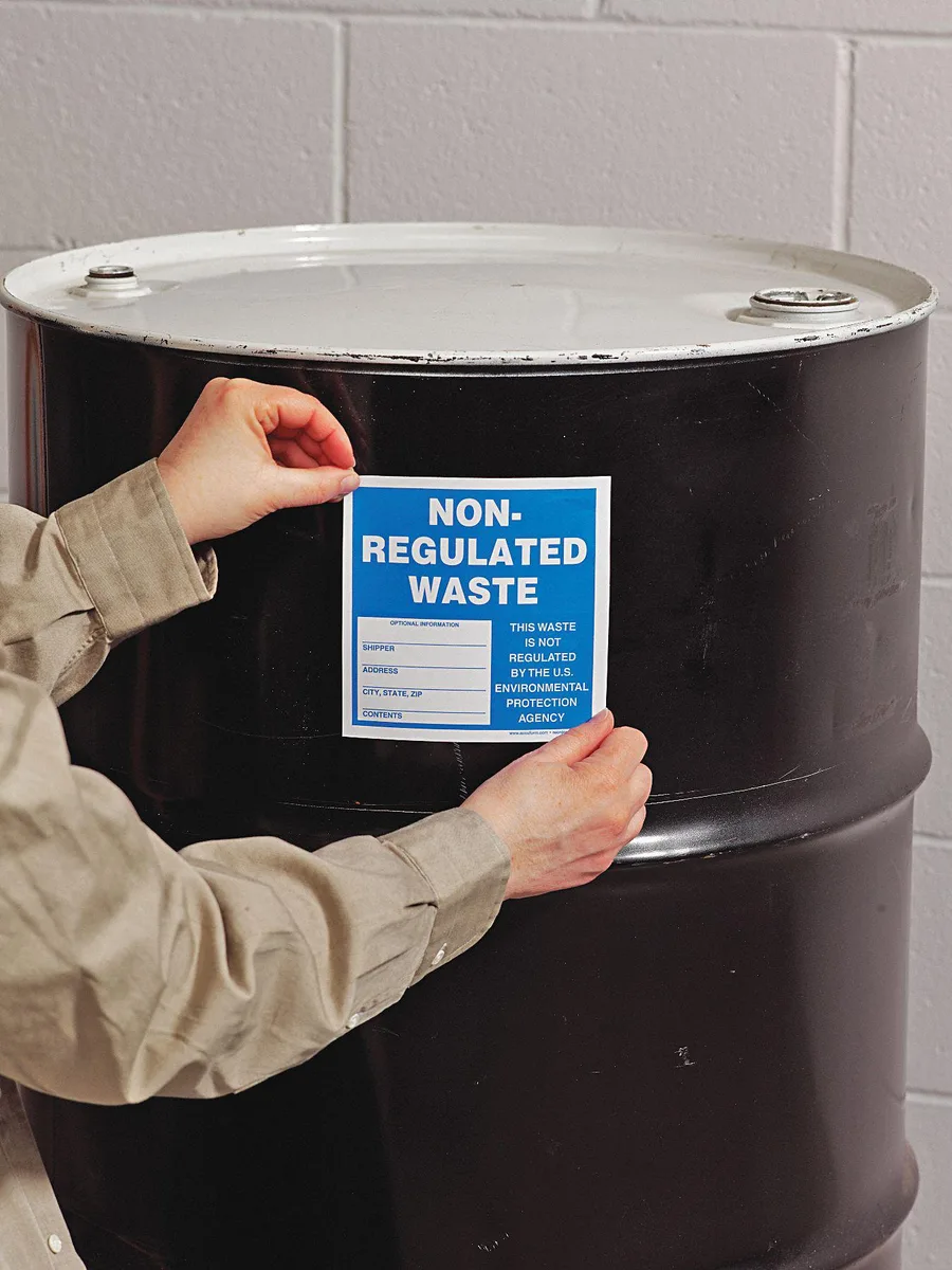Accuform Signs Accuform Signs DOT Handling Label White Blue Paper PK100 — product photo