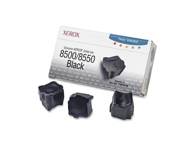 XEROX XEROX 108R00668 Solid Ink Cartridges 3 Sticks Black 3000 Pages — product photo