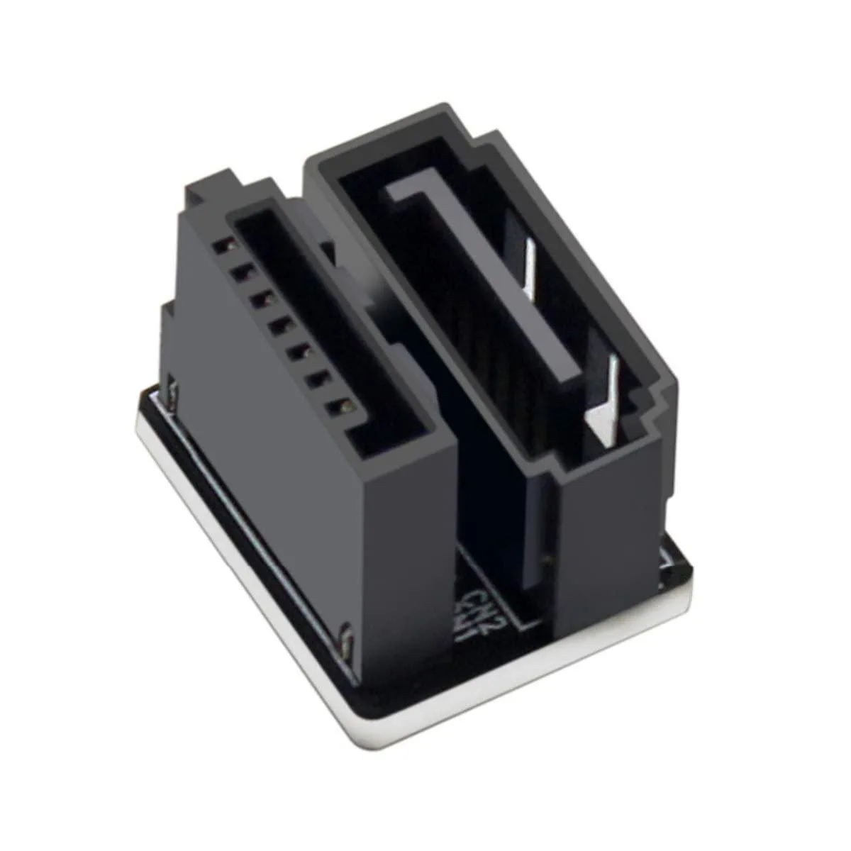 LORDWORLD LORDWORLD SATA 7Pin Female to 7Pin Male 360 Degree Angled Adapter — product photo