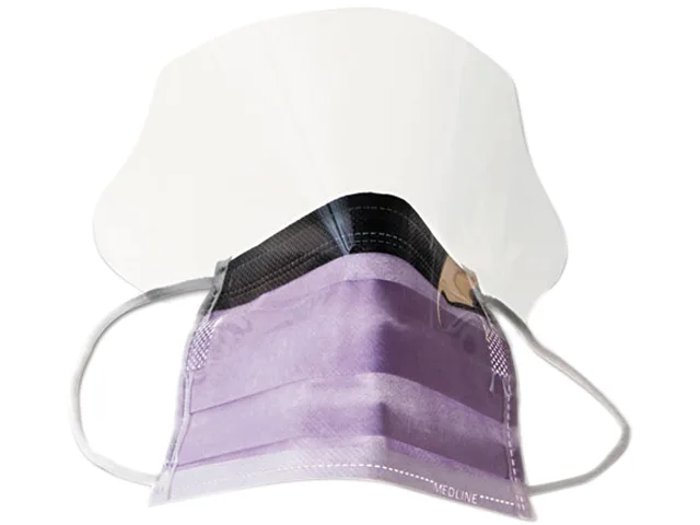 Medline Medline NON27410EL Prohibit Face Mask with Eyeshield, Peach, 25/Box — product photo