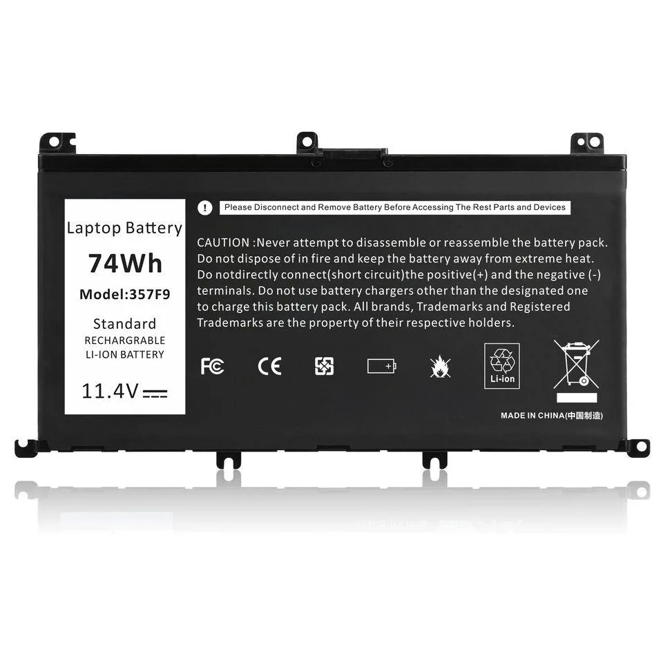 DELL DELL 357F9 74Wh 11.4V laptop battery for Inspiron 15 5576 5577 7557 7559 7566 7567 — product photo