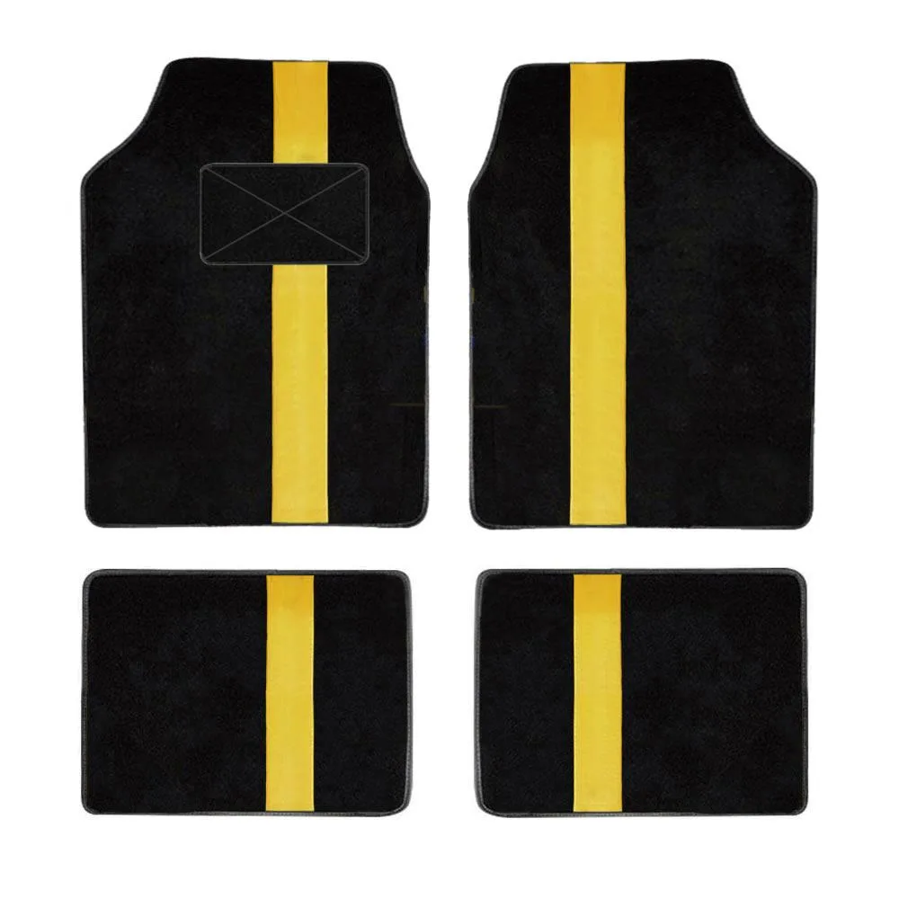 CJSolvesIt! CJSolvesIt! Yellow Car Floor Mats Set of 4 19.69x5.51in 1550g — product photo