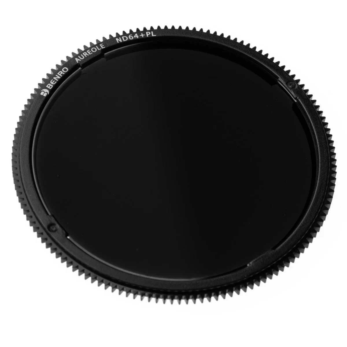 Round glass camera filter with black brass ring