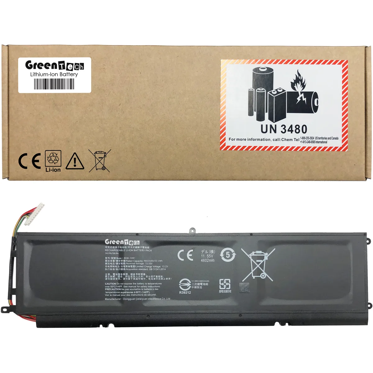 NShi NShi RC30-0281 laptop battery for Razer Blade Stealth 13 2018 2019 2020 53.1WHR — product photo