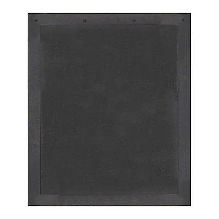 Pair of black rectangular rubber mudflaps, 24 by 24 inches, heavy-duty textured finish