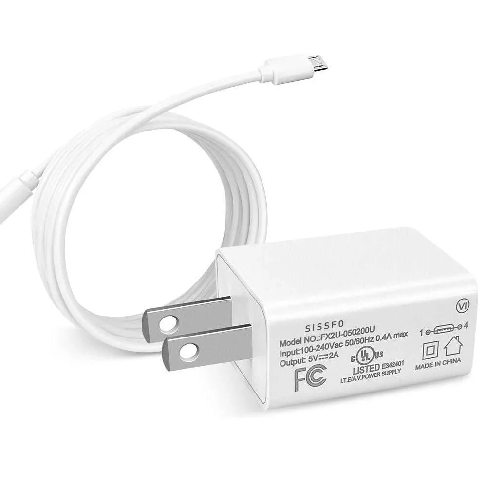 KEHIPI KEHIPI Micro Wall Charger with 5ft Cable (White) — product photo