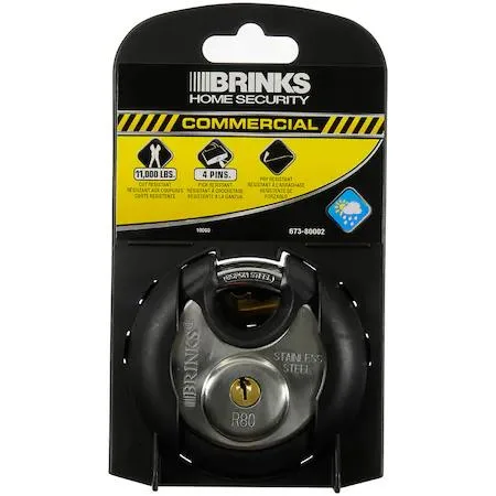 Brinks Brinks 673-80002 Keyed Different Padlock Stainless Steel 80mm — product photo