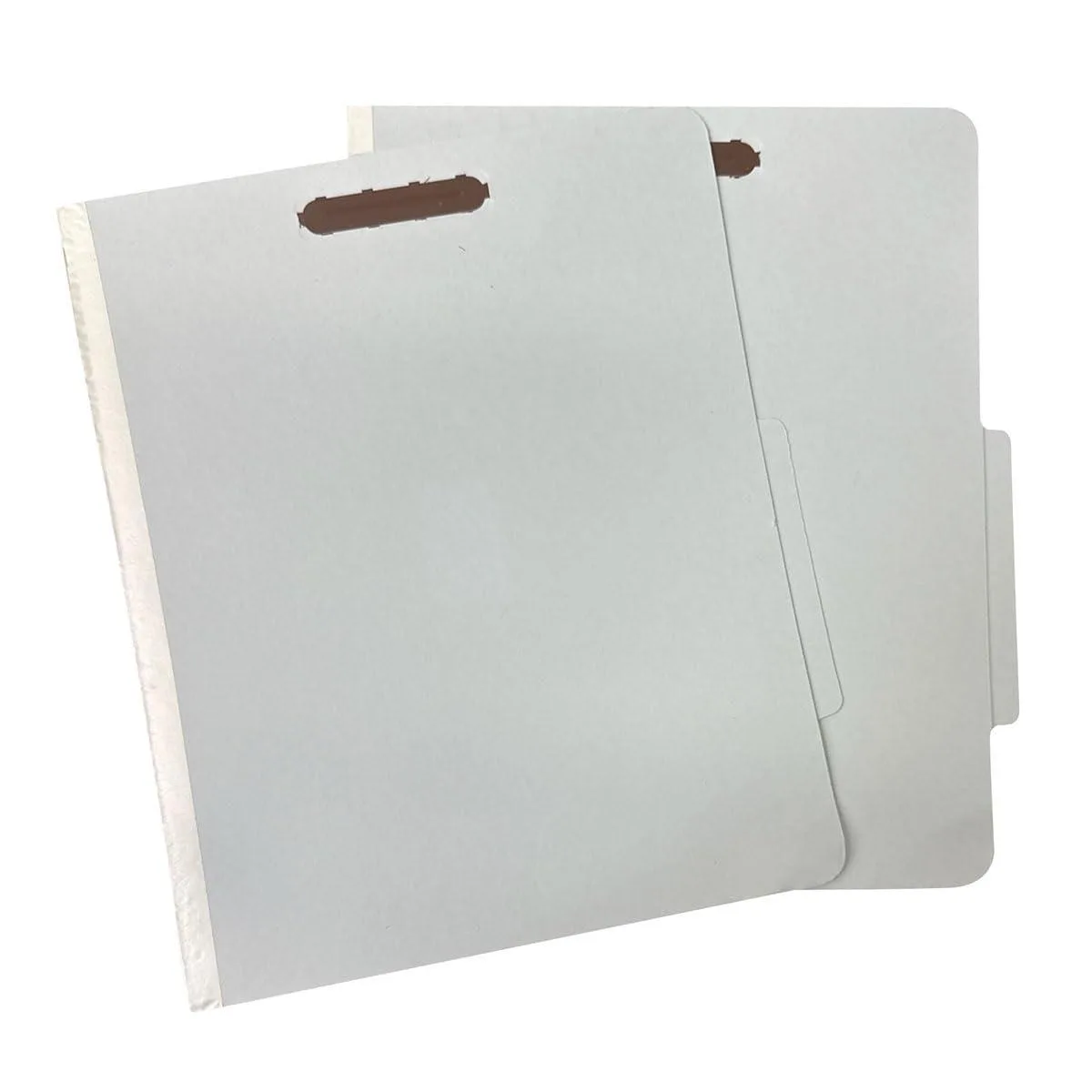 Light green pressboard classification folders with two dividers, 10 pack
