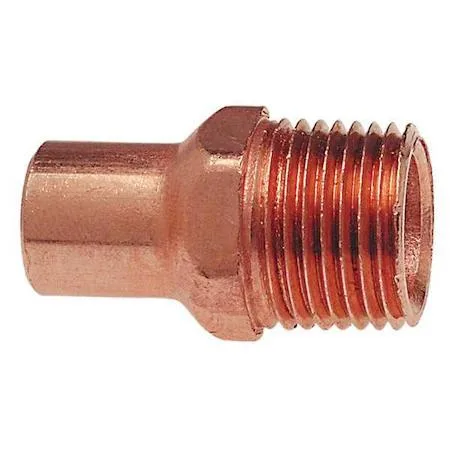 Straight copper adapter with sweat and threaded ends