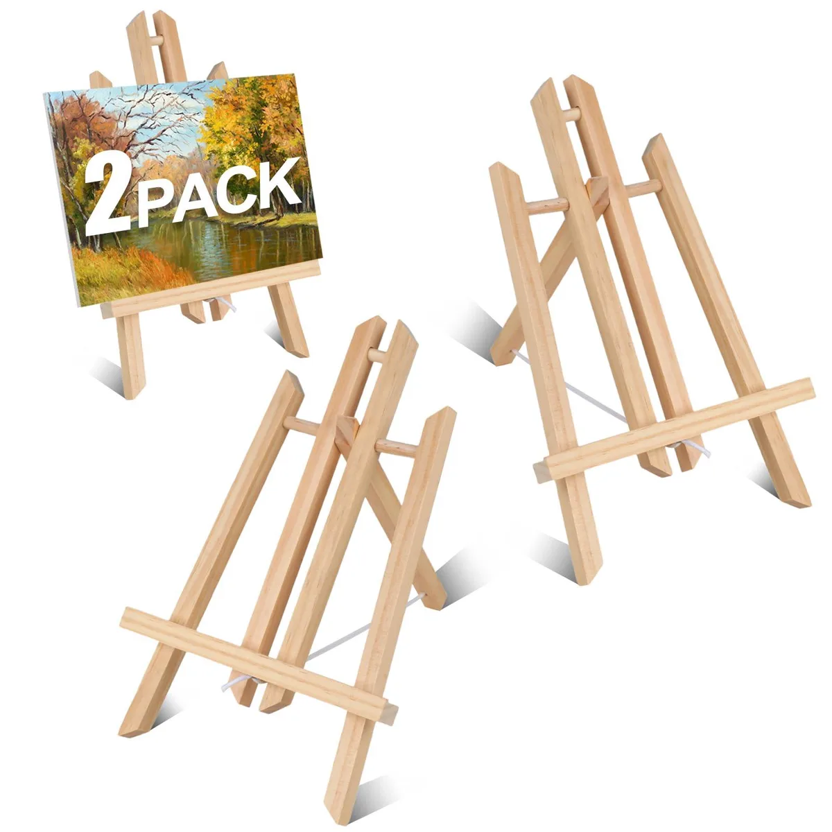  GardEasy EA235-625 12 Inch Wood Tabletop Easel 2 Pack — product photo