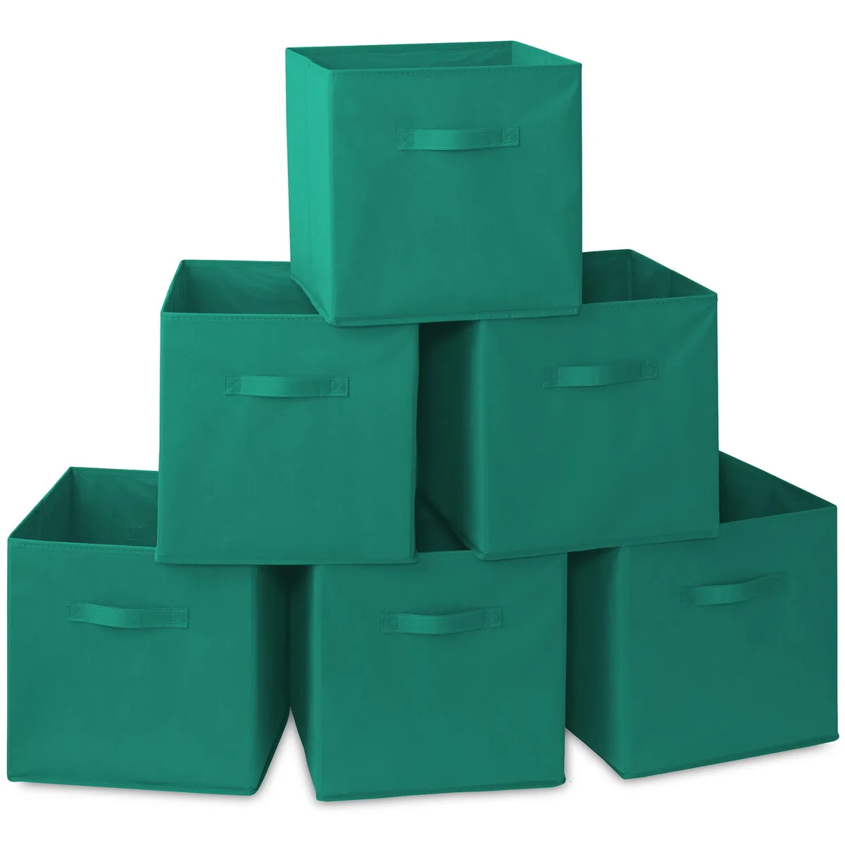 Casafield Casafield Set of 6 Collapsible Fabric Cube Storage Bins Teal 13 — product photo