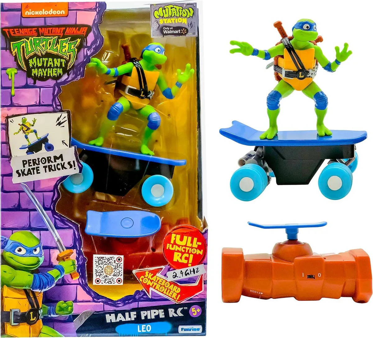 usbroway usbroway Teenage Mutant Ninja Turtles Leonardo Half Pipe RC Vehicle Movie Edition 2.4 GHz — product photo