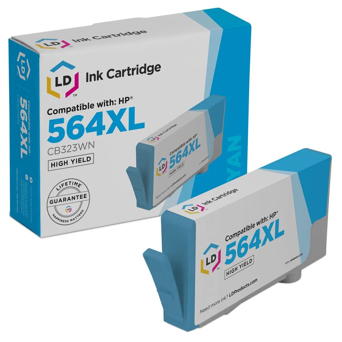 LD Products LD Products HP 564XL CB323WN High Yield Cyan Ink Cartridge — product photo