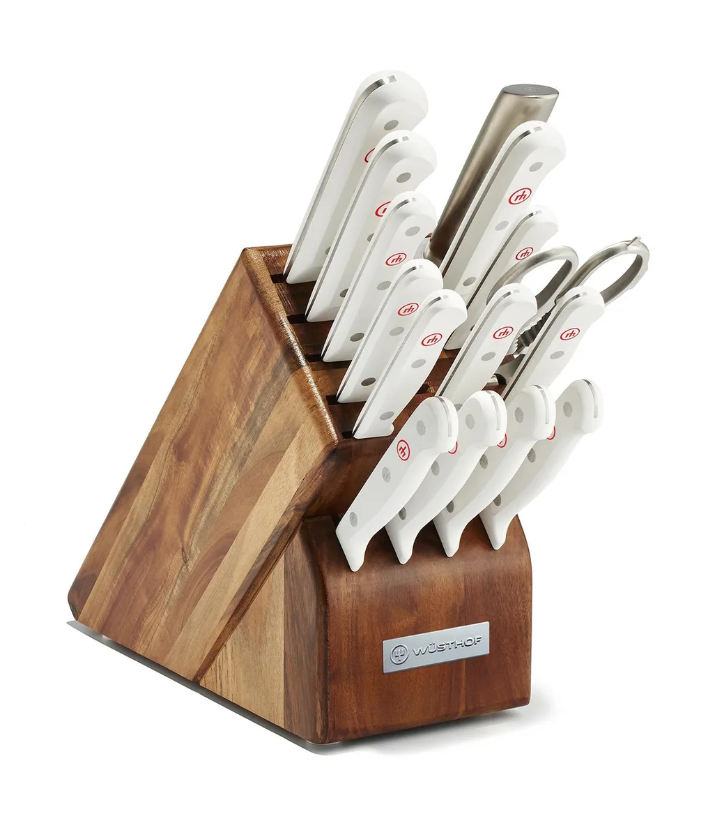 Wusthof Wusthof 1095471601 Gourmet 16 Piece Block Set White Handles cutlery — product photo