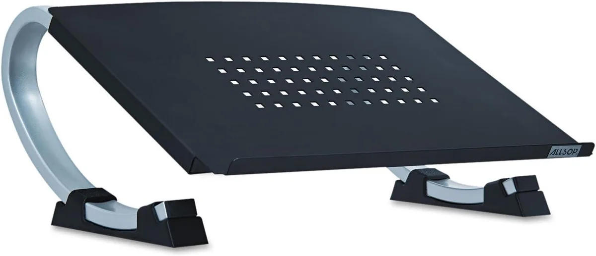 PISKEKAT PISKEKAT Adjustable Laptop Stand Vented Curved Metal 14x10in 17in 40lb — product photo