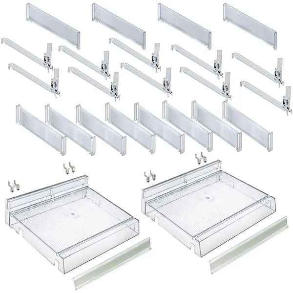 Azar Displays Azar Displays 225830 Tall Divider Bin Cosmetic Tray 2PK — product photo