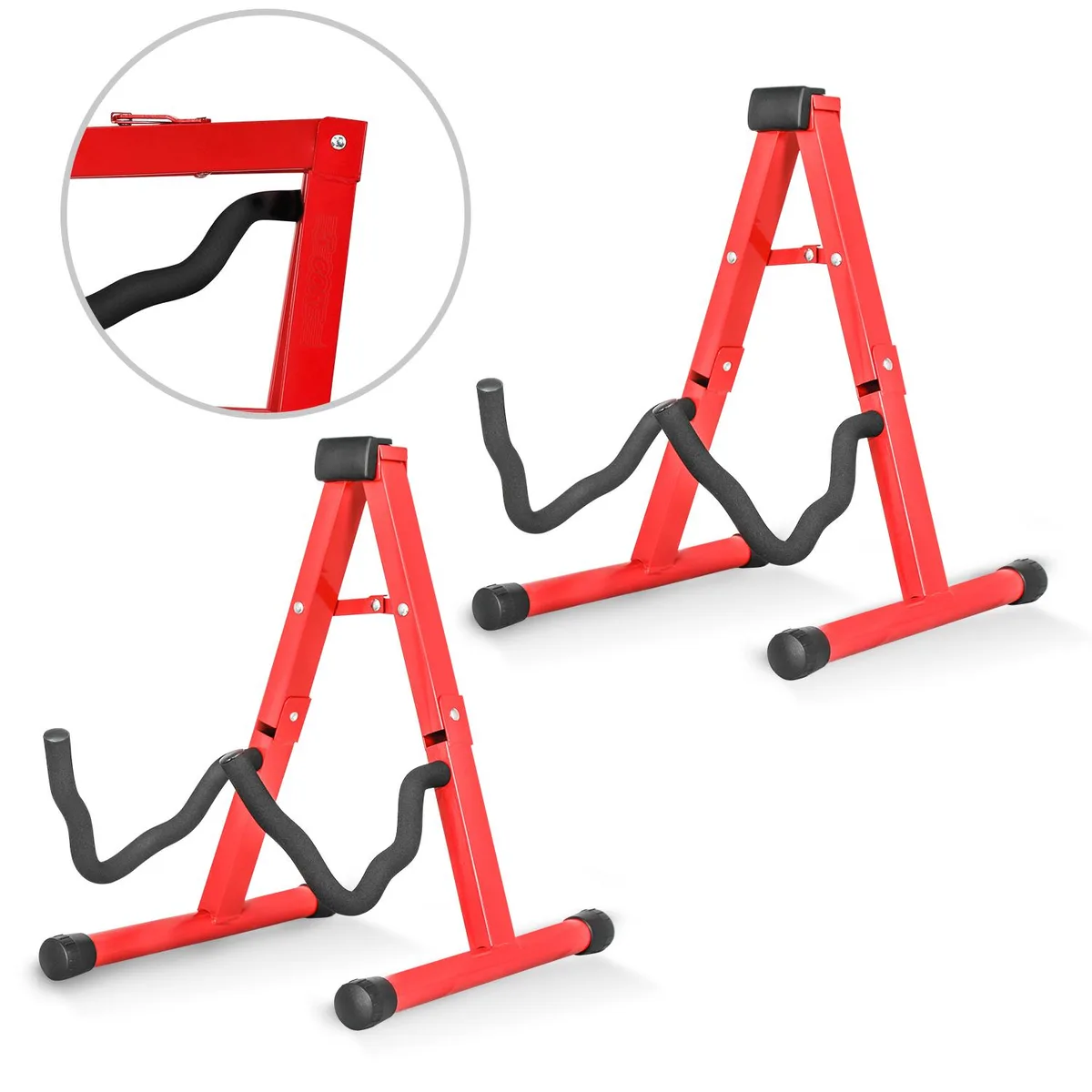 5 Core 5 Core GSS RED 2PCS A-Frame Guitar Stand Pair Red — product photo