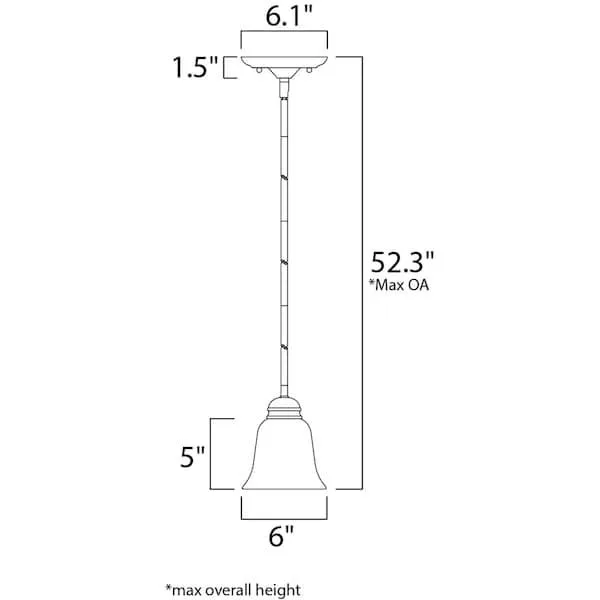 Maxim Basix mini pendant with sweeping arms in Ice glass and Satin Nickel