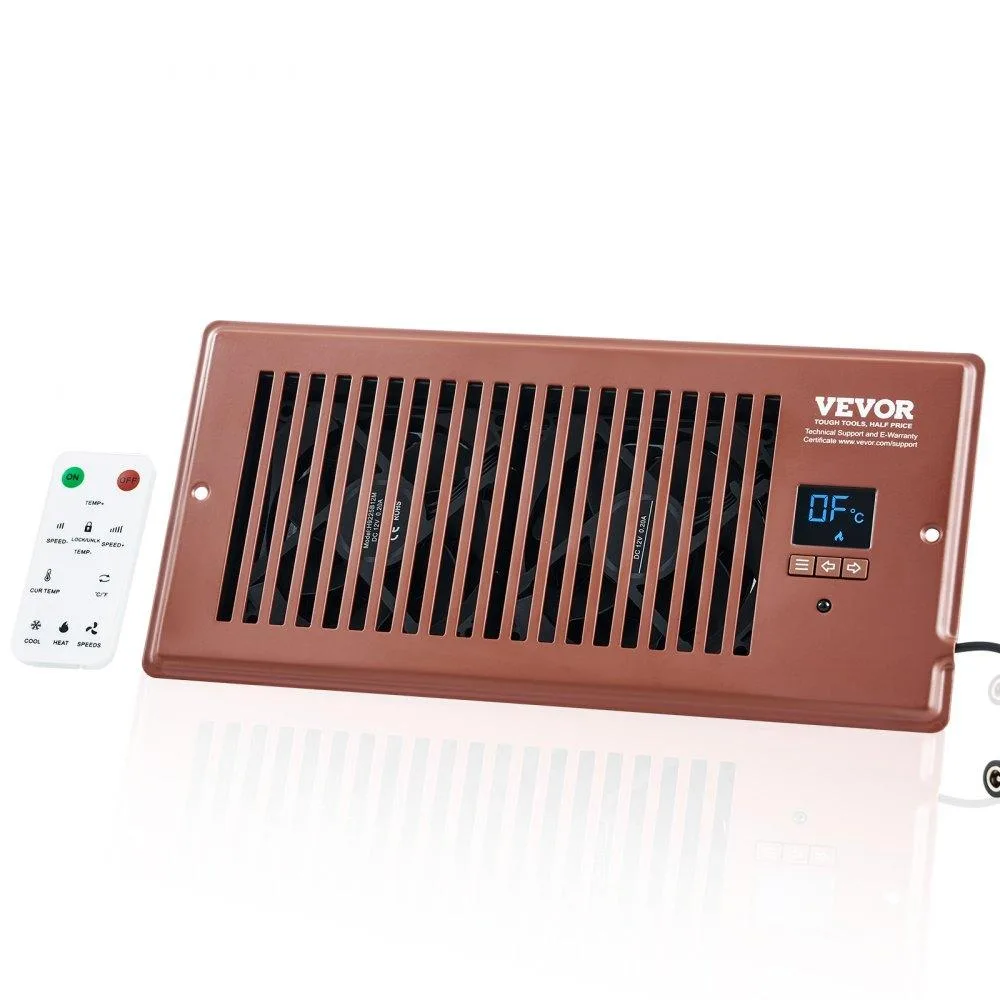 VEVOR VEVOR BT-DF0410RCA Register Booster Fan 4 x 10 Brown — product photo