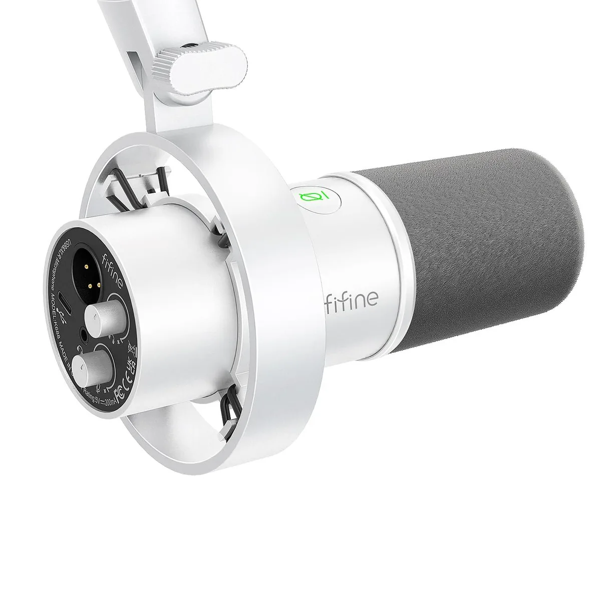 FIFINE AmpliTank K688 White XLR/USB Dynamic Microphone — product photo