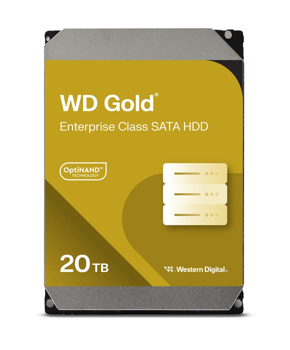 Western Digital Western Digital WD203KRYZ Gold 20TB 7200 RPM 512MB Cache 3.5" SATA internal hard drive — product photo