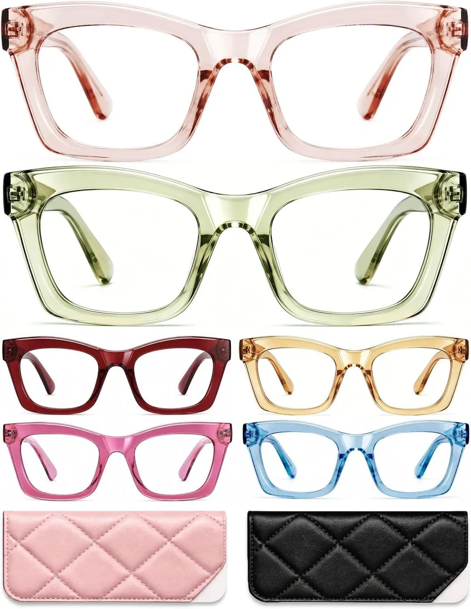  CCVOO Dk01 1.5 diopter Blue Light Reading Glasses B2 Color Flash TR90 — product photo