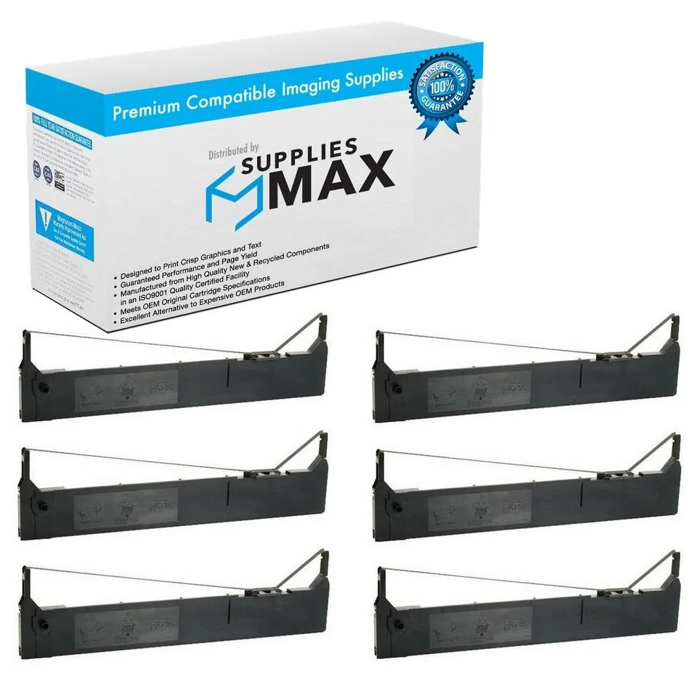 SuppliesMax SuppliesMax Facit 100105 Printer Ribbon Black 6 Pack — product photo