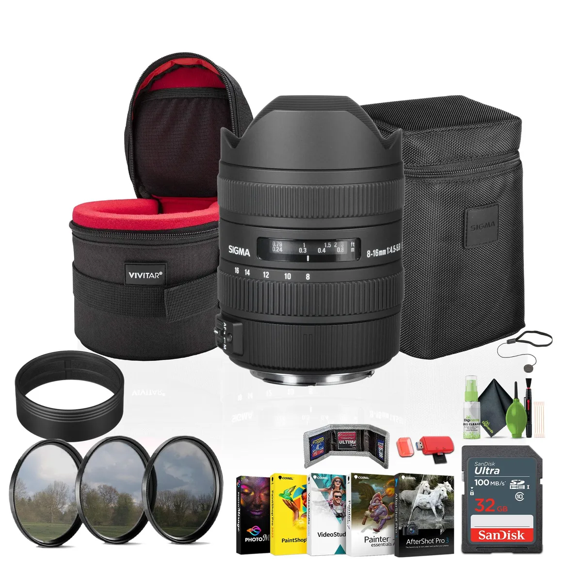 SIGMA SIGMA 8-16mm F4.5-5.6 DC HSM Canon EF + Bundle — product photo